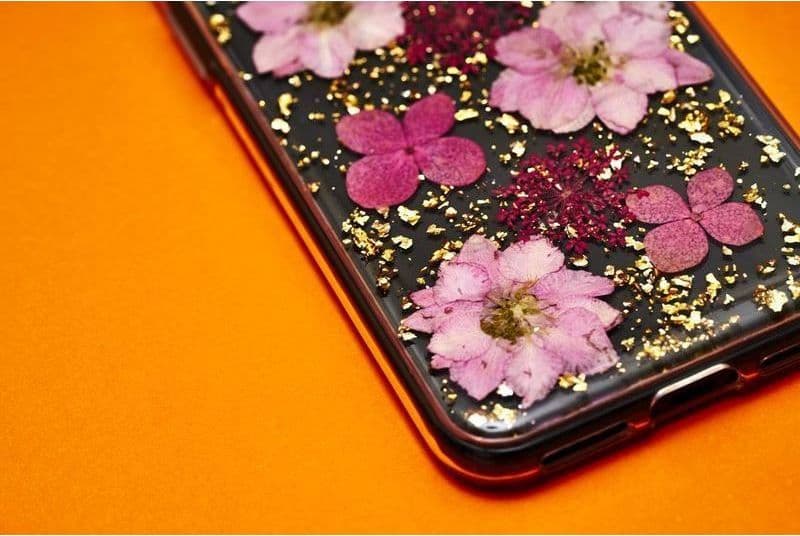 PURO Glam Hippie Chic Cover - Case for iPhone XR (real green flower petals) - 4