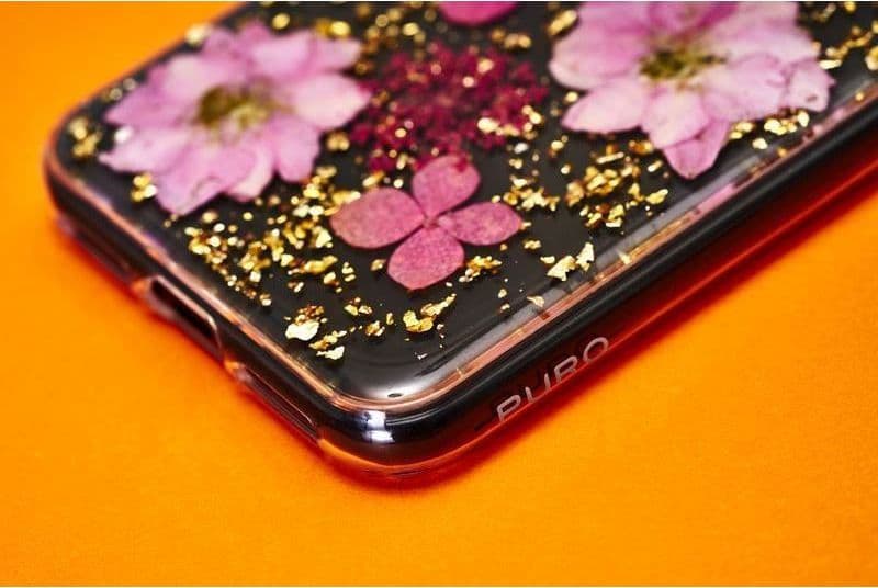PURO Glam Hippie Chic Cover - Case for iPhone XR (real green flower petals) - 5