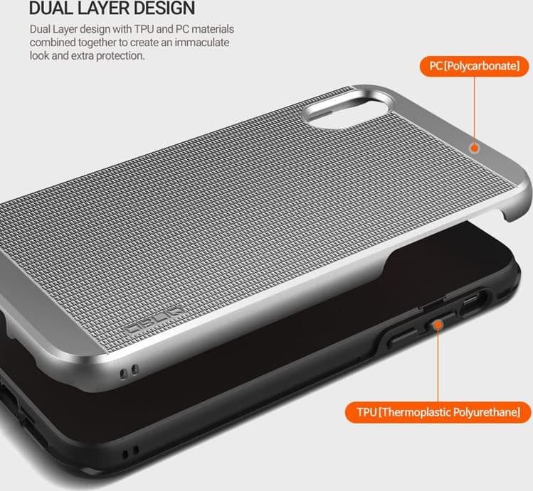 Obliq Slim Meta - Case for iPhone Xs / X (Satin Silver) - 3