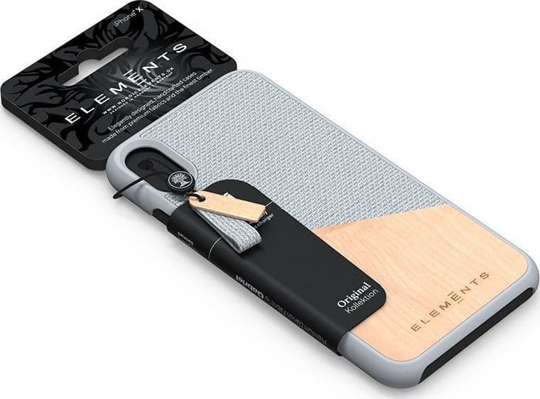 Nordic Elements Original Hel - Case for iPhone Xs Max with real maple wood (Light Grey) - 14
