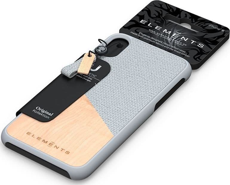 Nordic Elements Original Hel - Case for iPhone Xs Max with real maple wood (Light Grey) - 15