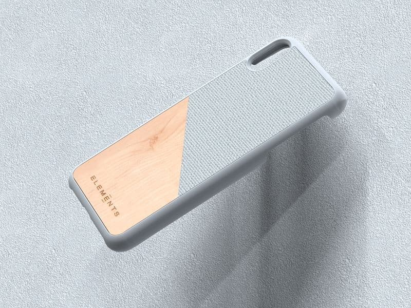 Nordic Elements Original Hel - Case for iPhone Xs Max with real maple wood (Light Grey) - 19