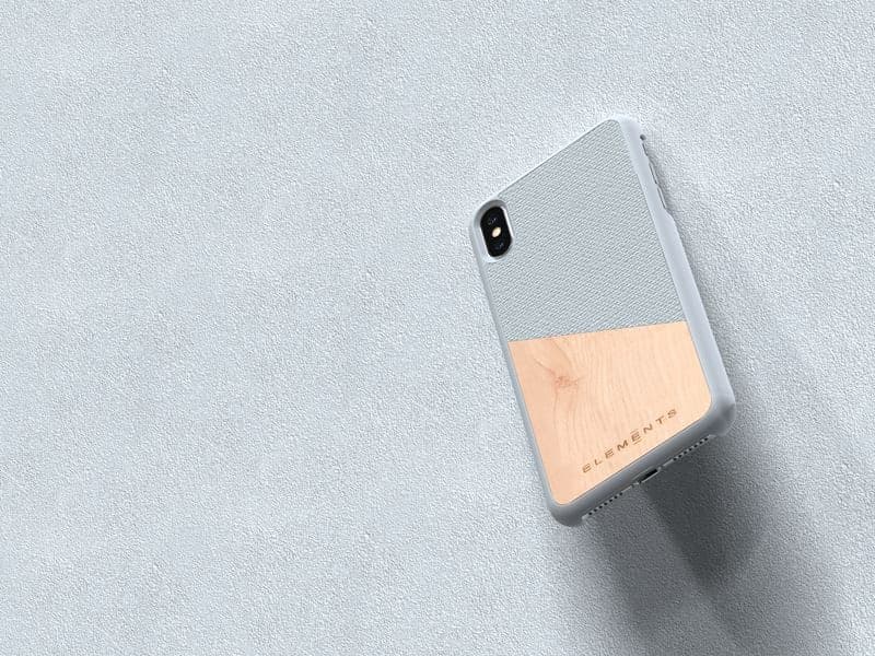 Nordic Elements Original Hel - Case for iPhone Xs Max with real maple wood (Light Grey) - 7