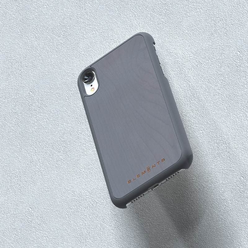Nordic Elements Original Gefion - Case for iPhone XR with real maple wood (Mid Grey) - 2