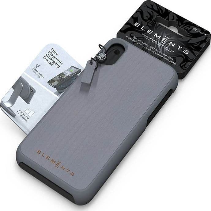 Nordic Elements Original Gefion - Case for iPhone Xs Max with real maple wood (Mid Grey) - 16