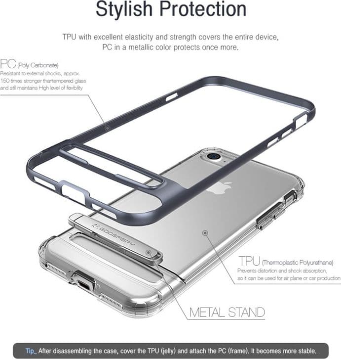 Mercury Dream Bumper - Case for Samsung Galaxy S9 with metal stand (Gold) - 4