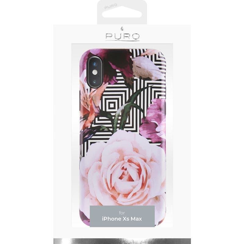 PURO Glam Geo Flowers - Case for iPhone Xs Max (Pink Peonies) - 2