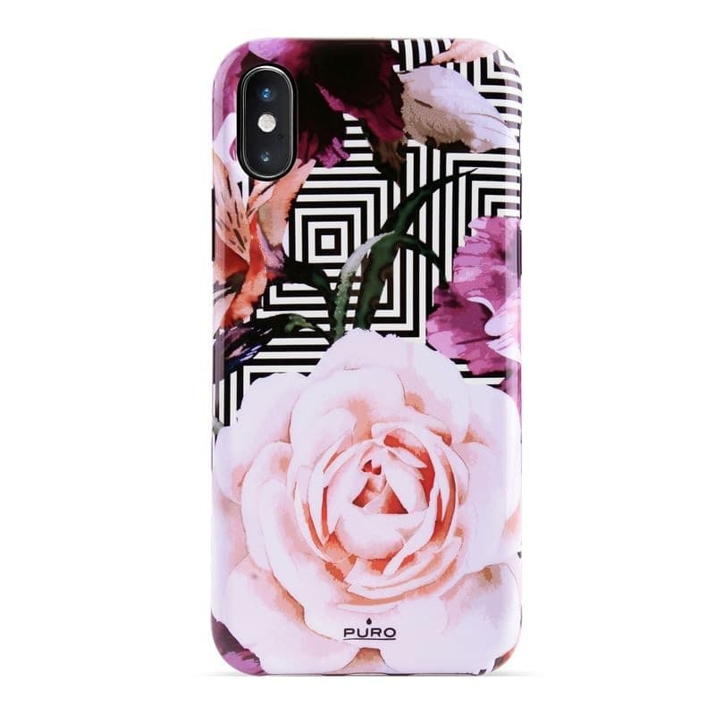 PURO Glam Geo Flowers - Case for iPhone Xs Max (Pink Peonies) - 4