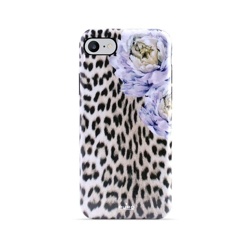 PURO Glam Sweet Leopard - Case for iPhone SE 2020/8/7 / 6s (Leo Peonies) - 2