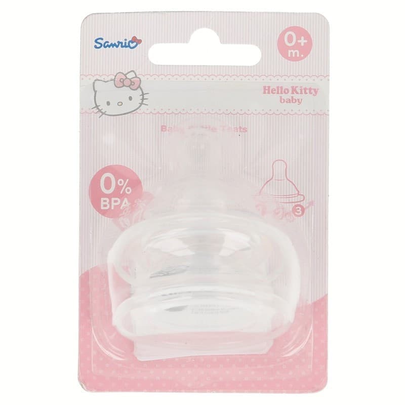 Hello Kitty - Silicone nipple for 0 m + bottle (2 pcs) - 4