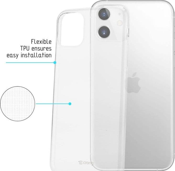 Crong Crystal Slim Cover - Custodia per iPhone 11 (trasparente) - 11