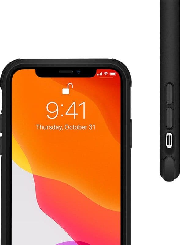 Crong Trace Clear Cover - Custodia per iPhone 11 Pro (Nero/Nero) - 4