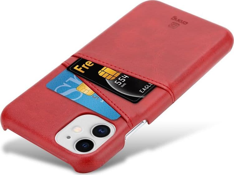Crong Neat Cover - Custodia per iPhone 11 Pro con tasche (rosso) - 3