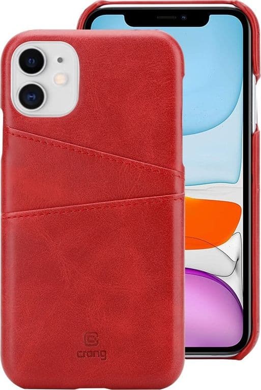 Crong Neat Cover - Custodia per iPhone 11 Pro con tasche (rosso) - 6