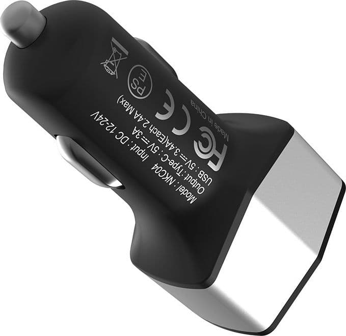 Nillkin Celerity Car Charger - 2x USB-A + 1x USB-C, 32W (Silver) - 12