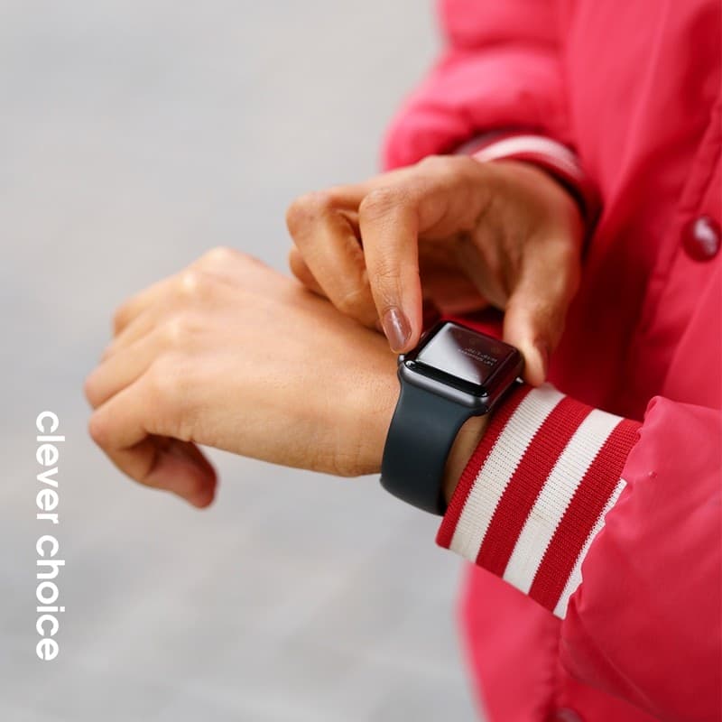 Crong Liquid - Cinturino per Apple Watch 38/40/41/42 mm (rosso) - 11