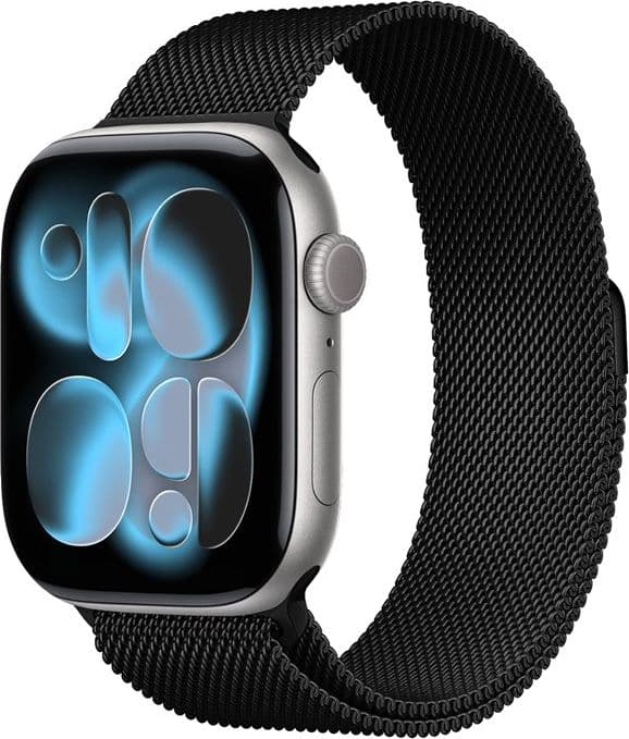 Crong Milano Steel - Cinturino in acciaio inossidabile per Apple Watch 38/40/41/42 mm (nero) - 12