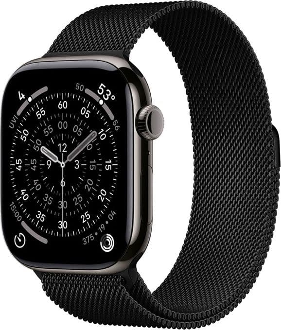 Crong Milano Steel - Cinturino in acciaio inossidabile per Apple Watch 38/40/41/42 mm (nero) - 13