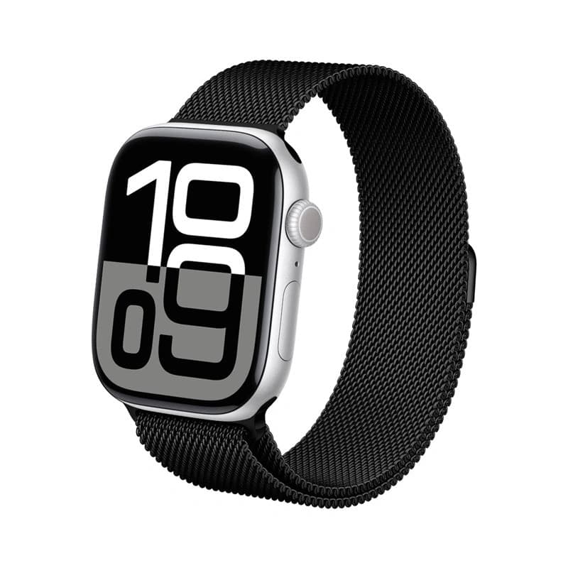 Crong Milano Steel - Cinturino in acciaio inossidabile per Apple Watch 38/40/41/42 mm (nero) - 6