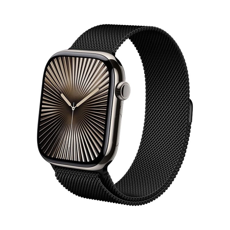 Crong Milano Steel - Cinturino in acciaio inossidabile per Apple Watch 38/40/41/42 mm (nero) - 7