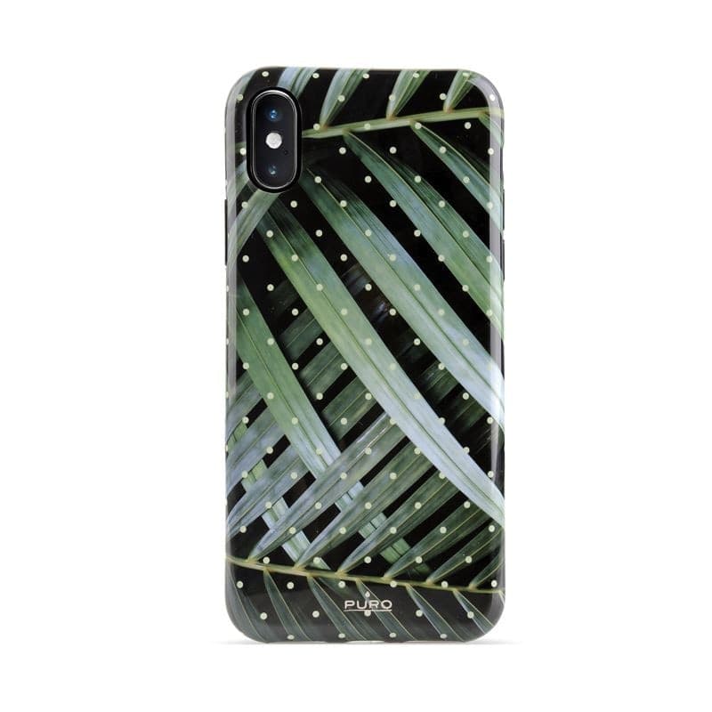 PURO Glam Tropical Leaves - Case for iPhone Xs / X (Brilliant Leaves) - 5