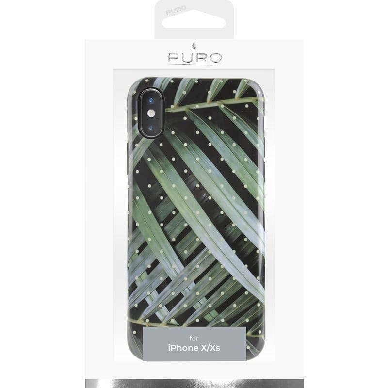 PURO Glam Tropical Leaves - Case for iPhone Xs / X (Brilliant Leaves) - 7