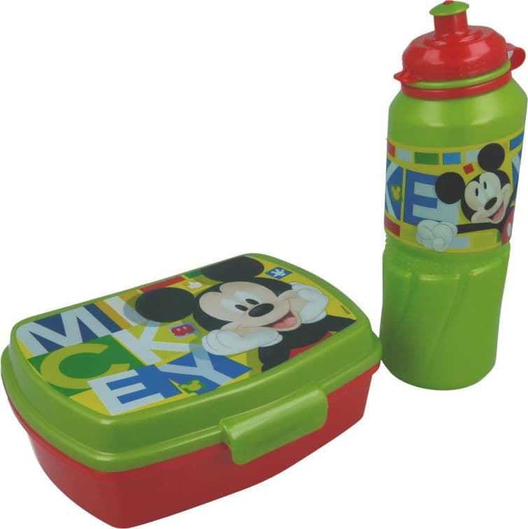 Mickey Mouse - Breakfast / Lunchbox Set + water bottle 530 ml in a bag - 3
