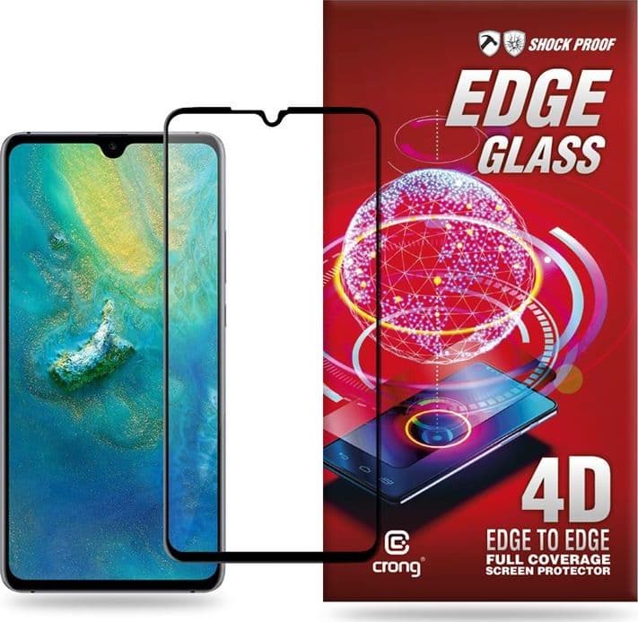 Crong Edge Glass - Full Glue Edge-to-Edge 9H Glass Screen Protector for Huawei Mate 20 - 8