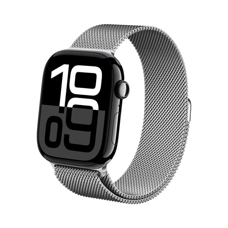 Crong Milano Steel - Cinturino in acciaio inossidabile per Apple Watch 38/40/41/42 mm (argento) - 7