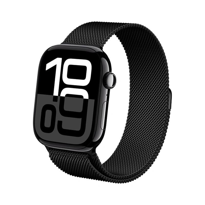 Crong Milano Steel - Cinturino in acciaio inossidabile per Apple Watch 44/45/46/49 mm (nero) - 6