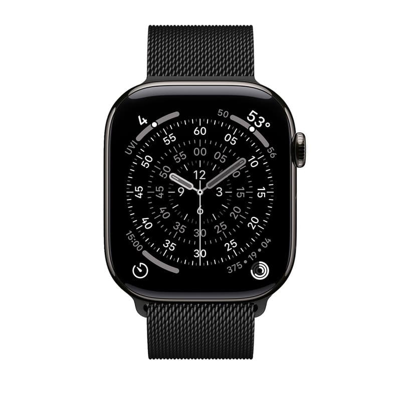 Crong Milano Steel - Cinturino in acciaio inossidabile per Apple Watch 44/45/46/49 mm (nero) - 10