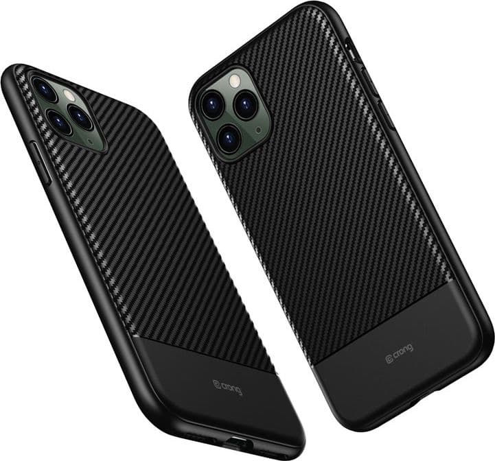 Crong Prestige Carbon Cover - Custodia per iPhone 11 Pro Max (Nero) - 3
