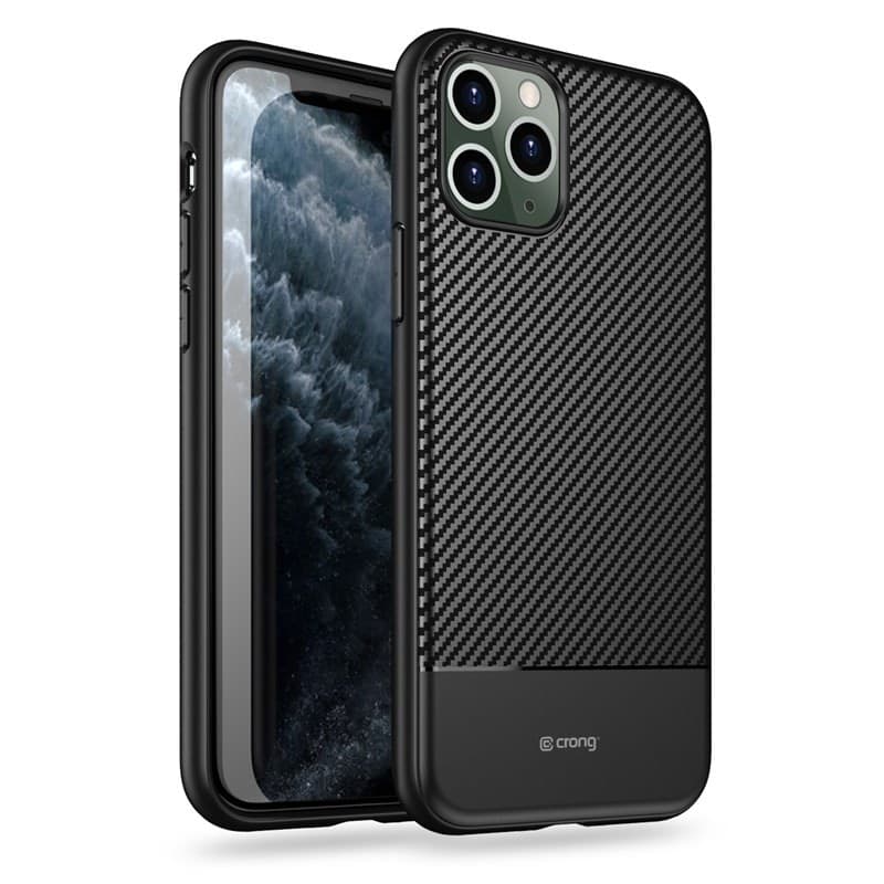 Crong Prestige Carbon Cover - Custodia per iPhone 11 Pro Max (Nero) - 10