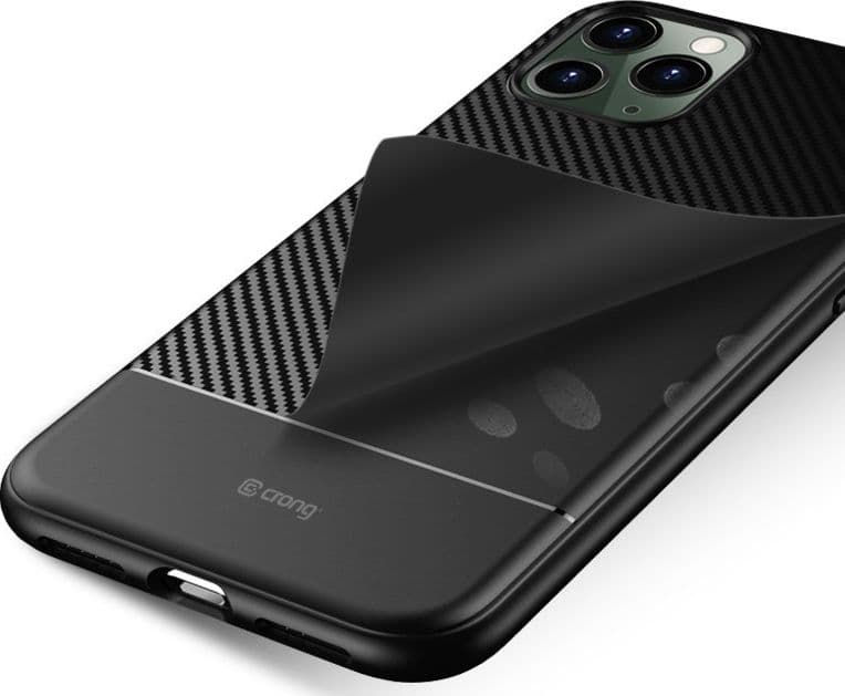 Crong Prestige Carbon Cover - Custodia per iPhone 11 Pro (Nero) - 13