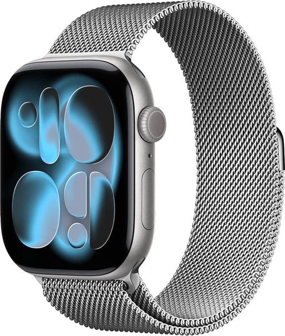 Crong Milano Steel - Cinturino in acciaio inossidabile per Apple Watch 44/45/46/49 mm (argento) - 13