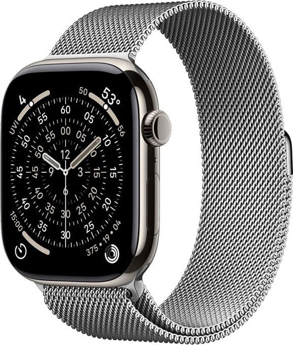 Crong Milano Steel - Cinturino in acciaio inossidabile per Apple Watch 44/45/46/49 mm (argento) - 9