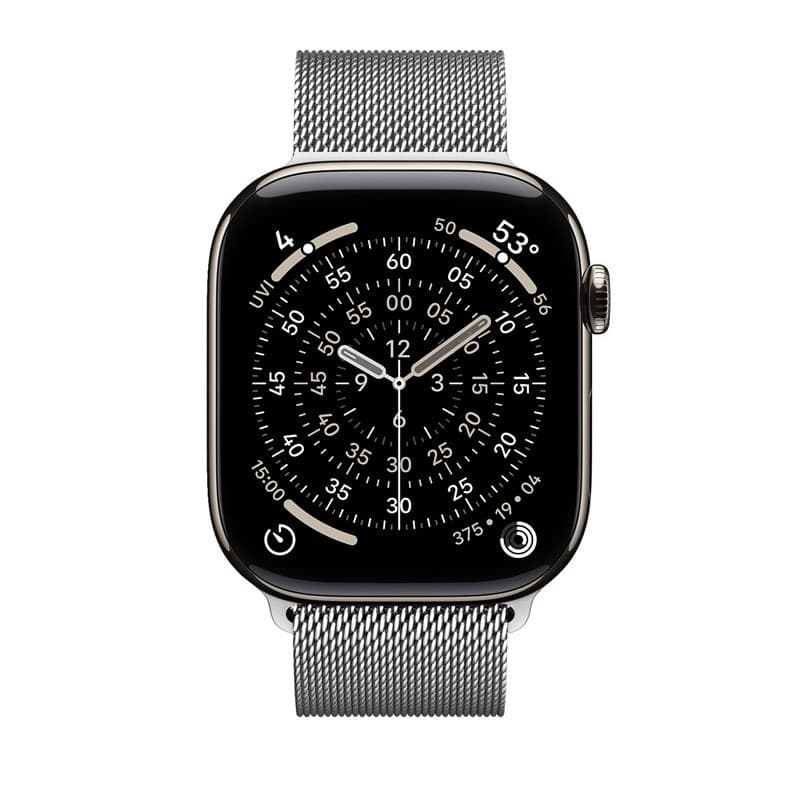 Crong Milano Steel - Cinturino in acciaio inossidabile per Apple Watch 44/45/46/49 mm (argento) - 10