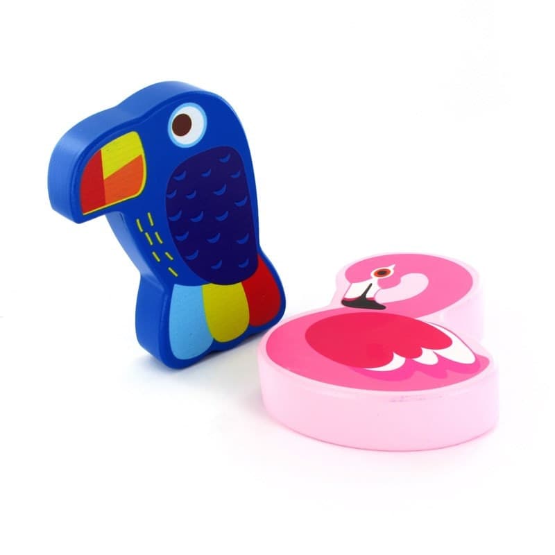 Wooden mix rattles (Flamingo, Toucan), random model selection - 3