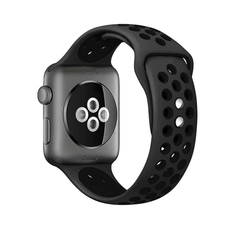 Crong Duo Sport - Cinturino per Apple Watch 38/40/41/42 mm (grigio/nero) - 2
