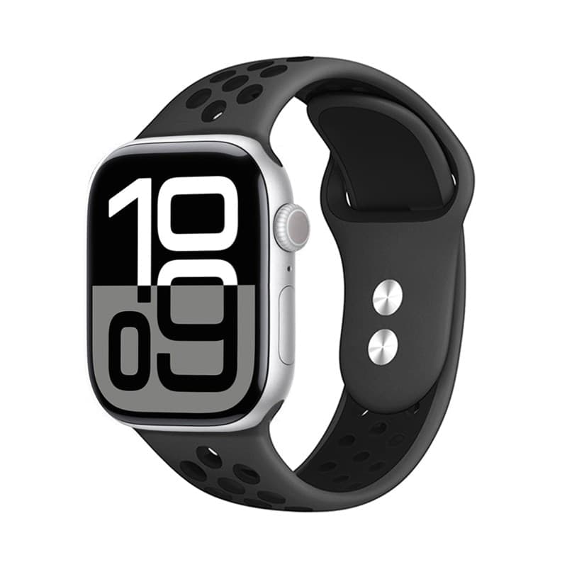 Crong Duo Sport - Cinturino per Apple Watch 38/40/41/42 mm (grigio/nero) - 13