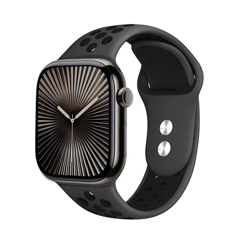 Crong Duo Sport - Cinturino per Apple Watch 38/40/41/42 mm (grigio/nero) - 4