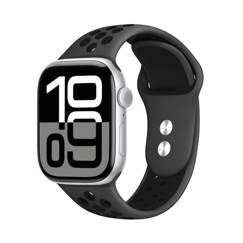 Crong Duo Sport - Cinturino per Apple Watch 38/40/41/42 mm (grigio/nero) - 6