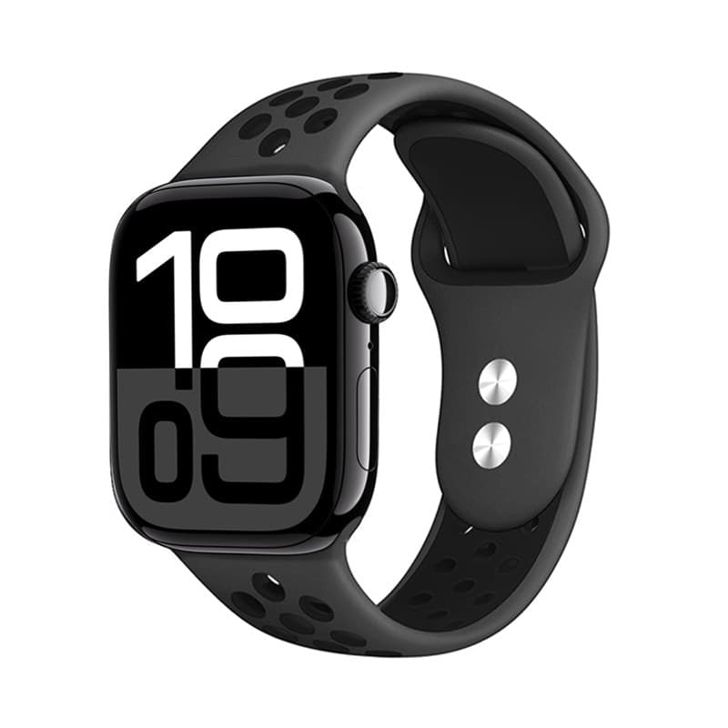 Crong Duo Sport - Cinturino per Apple Watch 38/40/41/42 mm (grigio/nero) - 8