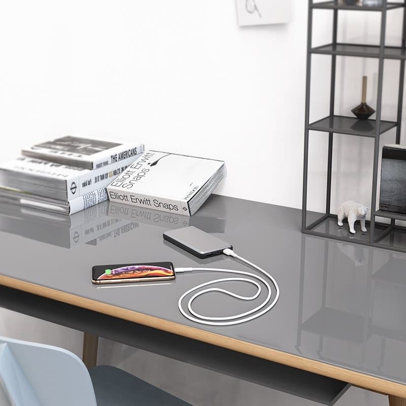 Borofone Silicone - USB to Lightning connection cable 1m (white) - 2