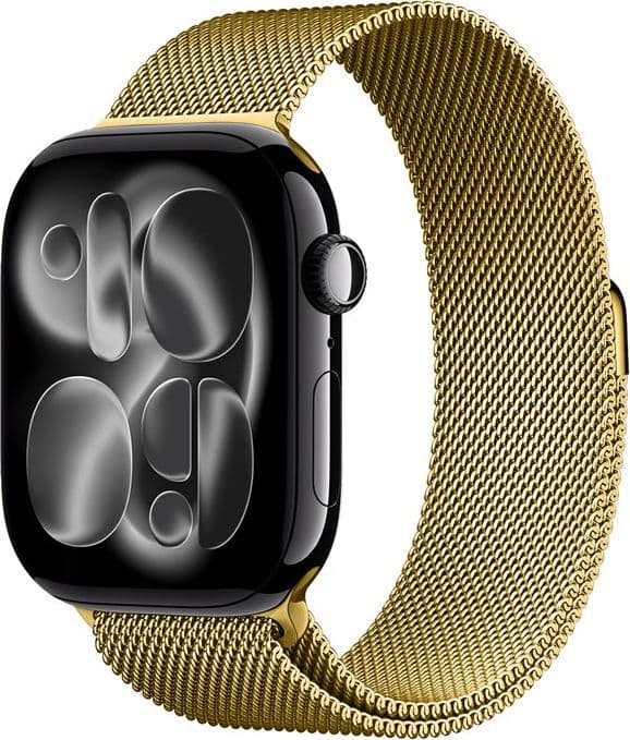 Crong Milano Steel - Cinturino in acciaio inossidabile per Apple Watch 38/40/41/42 mm (oro) - 11
