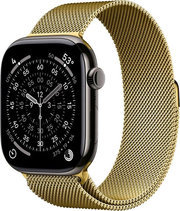 Crong Milano Steel - Cinturino in acciaio inossidabile per Apple Watch 38/40/41/42 mm (oro) - 12