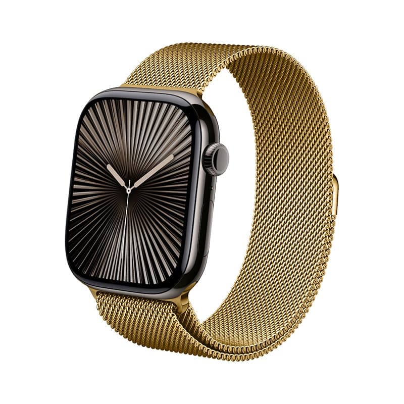 Crong Milano Steel - Cinturino in acciaio inossidabile per Apple Watch 38/40/41/42 mm (oro) - 5