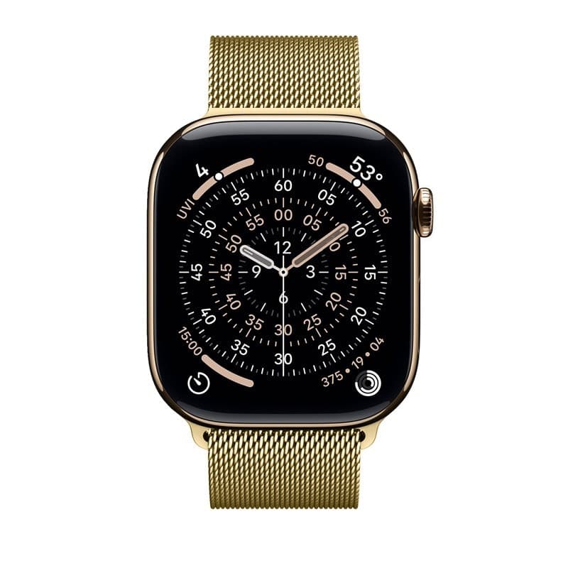 Crong Milano Steel - Cinturino in acciaio inossidabile per Apple Watch 38/40/41/42 mm (oro) - 8