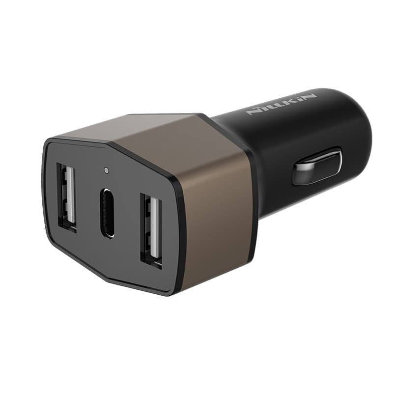 Nillkin Celerity Car Charger - 2x USB-A + 1x USB-C, 32W (Gold) - 5