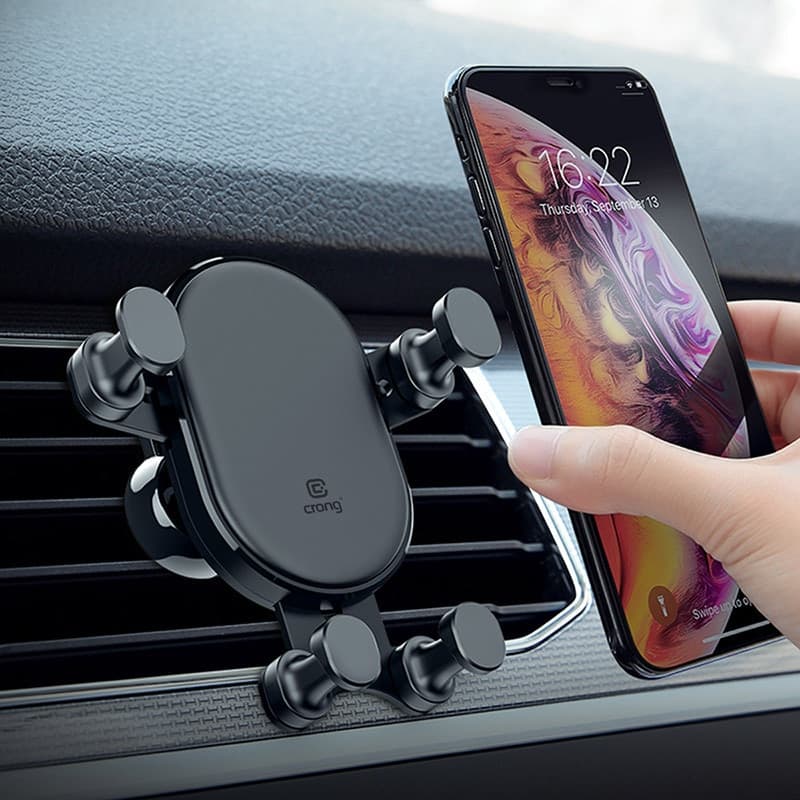 Supporto per auto Crong Gravity Auto-Lock – Supporto per auto Gravity per telefoni da 4,7"-6,5" (nero) - 8